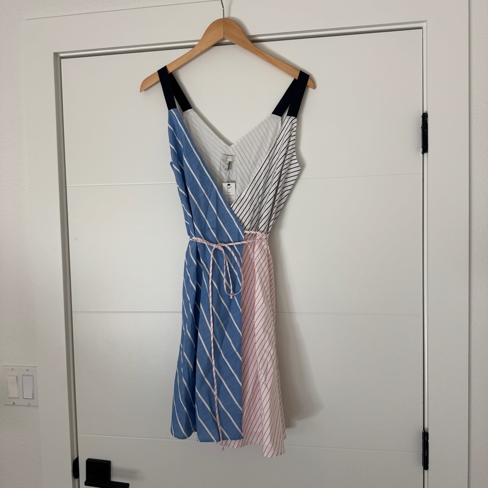 NWT Joie Editha Red, White and Blue wrap dress
